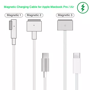 USB Type C to Magsafe 3 2 1 Magnetic Charging Cable Cord For MacBook Pro / Air - Picture 1 of 24