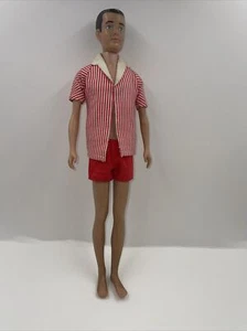 Muñeca Ken 1962 #750 pelo pintado marrón con traje original Mattel - Imagen 1 de 20