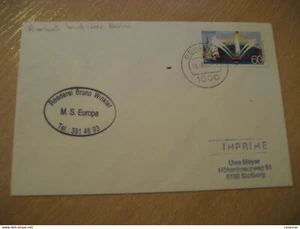 Europa Ms Riverboat Havel River Ship Cover Berlin 1989 Cancel Germany - Bild 1 von 1