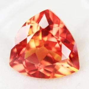 8 Ct+ Certified Spessartite Garnet Brilliant Trillion Cut Orange Loose Gemstone - Picture 1 of 6