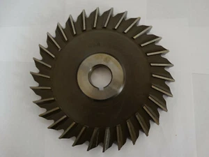 F&D Straight Tooth Side Mill Cutter - HSS - 8" Dia x 11/16" Wide x 1-1/4" Hole - Picture 1 of 2