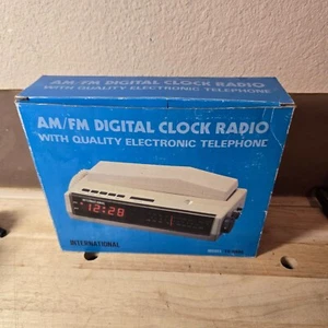 Radio Reloj Teléfono AM/FM Internacional Vintage Modelo tc-9935 Nuevo en Caja - Imagen 1 de 3