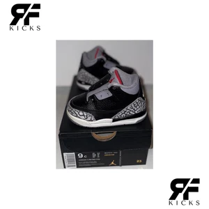 Jordan 3 Retro Negro/Rojo Fuego/Gris Cemento/Estilo Vela DM0968-010 TALLA - Imagen 1 de 7