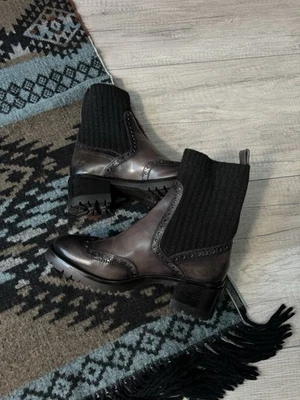 Santoni Calcetín Estilo Botines Zapatos Talla 38 Foto 1 de 4