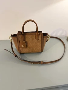 Lauren Ralph Lauren Embossed-Suede Small Tyler Tote RRP £249 - Picture 1 of 8