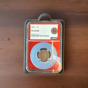 Certified 1871 Indian Head Cent NGC VF20 BN IHC 1c Penny  - Picture 1 of 1