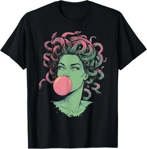 Medusa Bubblegum Mythological Snake Hair Goddess Feminist T-Shirt Unisex T-Shirt - Bild 1 von 2
