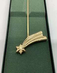 Georg Jensen 24 Karat Gold Plated Hanging Christmas Candleholder Star Denmark - Picture 1 of 10