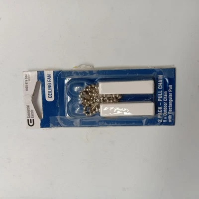 2 PACK Commercial Electric Indoor/Outdoor Rectangle Ceiling Fan Pull Chains 5" - Image 1 of 2