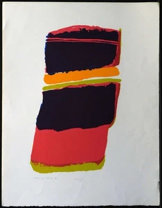 Arte serigrafía firmado a mano Ida Kohlmeyer "Kohlmeyer Kloud", Nueva Orleans 1973 #33 - Imagen 1 de 7