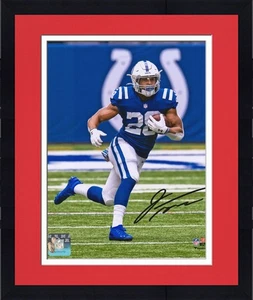 FRMD Jonathan Taylor Indianapolis Colts Signed 8x10 Blue Jersey Running Photo - Picture 1 of 1