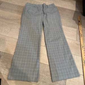 NEW YORK & COMPANY PANTALONE DONNA GRIGIO ELASTICIZZATO A QUADRI 6 PETITE - Foto 1 di 10