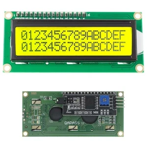 1602 LCD Yellow 16x2 HD44780 with IIC I2C Interface Module Display lcd1602 - Picture 1 of 8