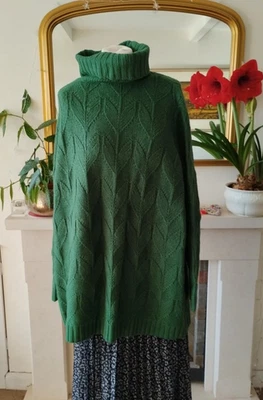 FAB!! Seasalt Coast Road long jumper Merino and Cotton Autumn Xmas Green - Image 1 of 4