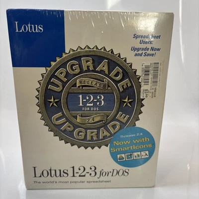 New Lotus 1-2-3 Spreadsheet Upgrade 2.4 Software DOS VTG 1992 USA Sealed - Image 1 of 4