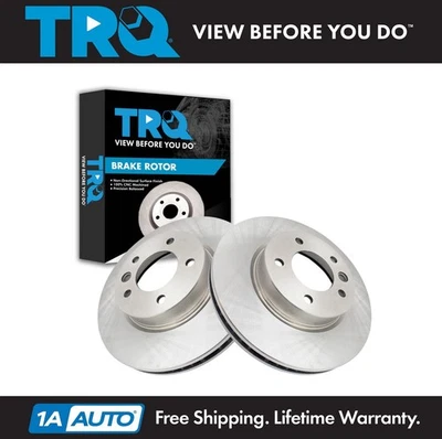 TRQ Front Disc Brake Rotor Set LH & RH Sides for Volkswagen Touareg Foto 1 de 4