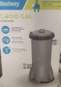 Bestway 1.000 gal. Bomba de filtro de piscina sobre el suelo - Imagen 1 de 3