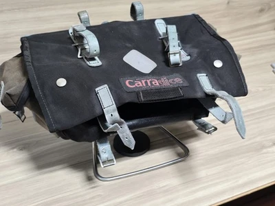 Vintage Rare Carradice Saddle bag w/Bagman Rack Authentic XL Leather/Canvas - Image 1 of 4