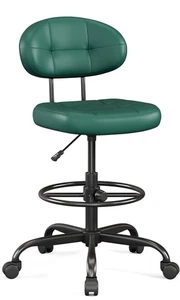 Silla de dibujo, silla de oficina alta sin brazos con anillo de reposapiés para diseño de pie... - Imagen 1 de 7