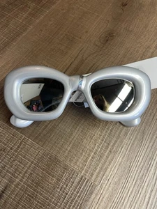 Loewe Inflated LW40117I 20C 47mm Silver Frame Grey Smoke Mirror Lens Sunglasses - Picture 1 of 9