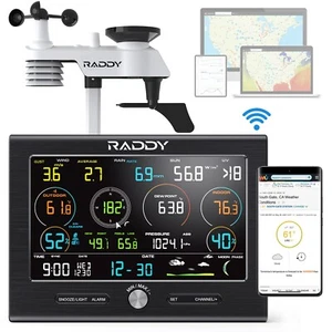 Raddy L7 LoRa Weather Station 1.9 Miles Long Range Wireless Wi-Fi Indoor Outdoor - Picture 1 of 8