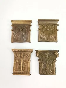 Set of 4 Brass Reclaimed Furniture Decorations - Picture 1 of 5