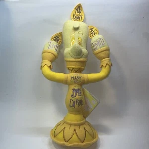 Disney Store Lumiere Weisheit Kandelaber Die Schöne und das Biest Plüsch 16 Zoll 6/12 Neu mit Etikett - Bild 1 von 8