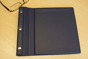 Wechselmappe Druckknopfmappe 1/6 DIN Schnelltrennsatzmappe Trennsatzmappe blau - Bild 1 von 5