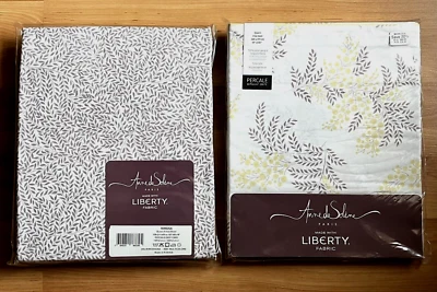 Sábanas planas y ajustables de algodón peinado Anne De Solene Mimosa Queen 2 piezas Foto 1 de 4