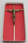 Vintage 10" Wall Crucifix Jesus On Cross Christianity Religious Icon Two Tone