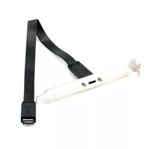 Placa madre USB3.1 tipo E a USB3.1 tipo C panel frontal hembra adaptador de cable plano - Imagen 1 de 6