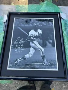 Lou Brock Signed/Autographed Photo with inscriptions framed cardinals - Picture 1 of 3