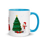 African American Mr. & Mrs. Santa Claus Mug with Blue Color Inside