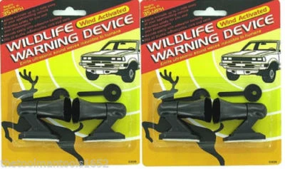 KOLE 4 Ultrasonic Car Deer Warning Whistles - 2 packs - auto safety alert device