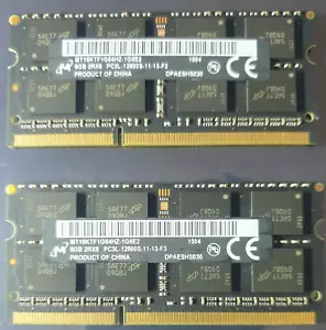 Micron 16GB 2X8GB DDR3L 2RX8 1600MHz PC3L-12800S 204pin Laptop Memory RAM Apple - Picture 1 of 1