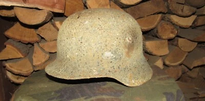 Originale-autentico WW2 WWII reliquia elmetto tedesco Wehrmacht mfr timbro 803 #178 - Immagine 1 di 4