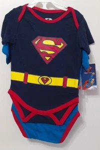 2 Superman Short Sleeve Bodysuits Boys 24 months - Foto 1 di 2