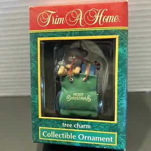 Trim a Home Collectible Tree Charm Kmart Teddy Bear in Bag Xmas Ornament in Box - Picture 1 of 9