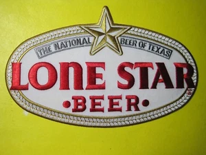 PARCHE DE CERVEZA LONE STAR CERVEZA ESPALDA GRANDE TAMAÑO 5 X 8 PULGADAS ¡MIRA PLANCHAR/COSER! - Imagen 1 de 13