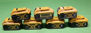 Lot of 7 - Dewalt DCB204 XR 20v 4Ah Battery NON WORKING FOR PARTS ONLY - Picture 1 of 6