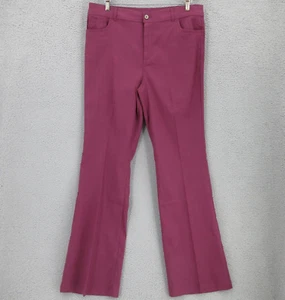 Soft Surroundings Women's Size 16 Tall Wine Purple Wide Leg Linen Blend Pants - Picture 1 of 12