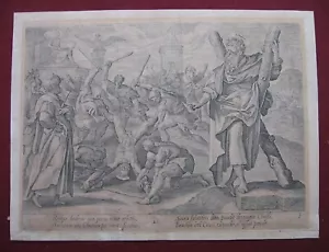 H Goltzius: Martyrium Hl. Andreas 1590/Martyrdom St Andrew Print Kupferstich Vos - Bild 1 von 4