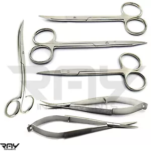 Medical Micro Surgical Operating Dissecting Scissors Suture Bandage Instruments - Picture 1 of 7