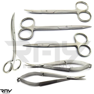 Medical Micro Surgical Operating Dissecting Scissors Suture Bandage Instruments - Image 1 of 4
