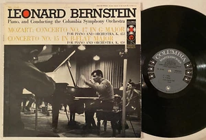 MOZART Piano Concertos 15 & 17 Leonard Bernstein Columbia 5145 MONO LP - Picture 1 of 2