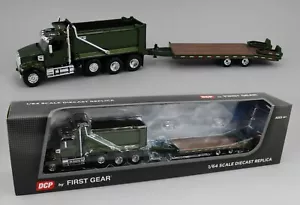 DCP 1:64 *GREEN* Western Star 49x Dump Truck w/Beavertail Tag Trailer *NIB* - Picture 1 of 7