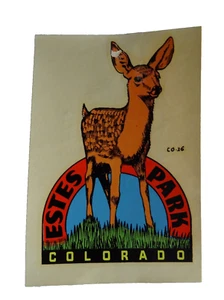 cOLORADO ESTES PARK WINDOW DECAL HOME AUTO CAR VINTAGE TRAVEL SOUVENIR neocurio - Picture 1 of 5