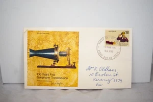 100 Years First Telephone Transmission 1976 Australia First Day Cover FDC Used - Picture 1 of 4