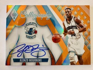 Alonzo Mourning 2023-24 Panini Phoenix Calligraphy Orange Autograph Auto /35 - Picture 1 of 2