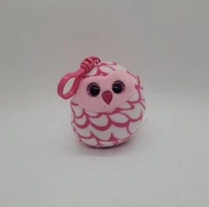 TY Mini Beanie Squishy (Squish-A-Boos) Plush - PINKY the Owl (3 Inch) - Picture 1 of 4